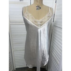 Vintage Bridal Lingerie Chemise Romance Du Jour Sz Large Made In USA Off White